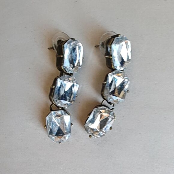 Plunder Crystal Statement Necklace Earrings Set Floral Briolette Jewelry Gift - Picture 12 of 16